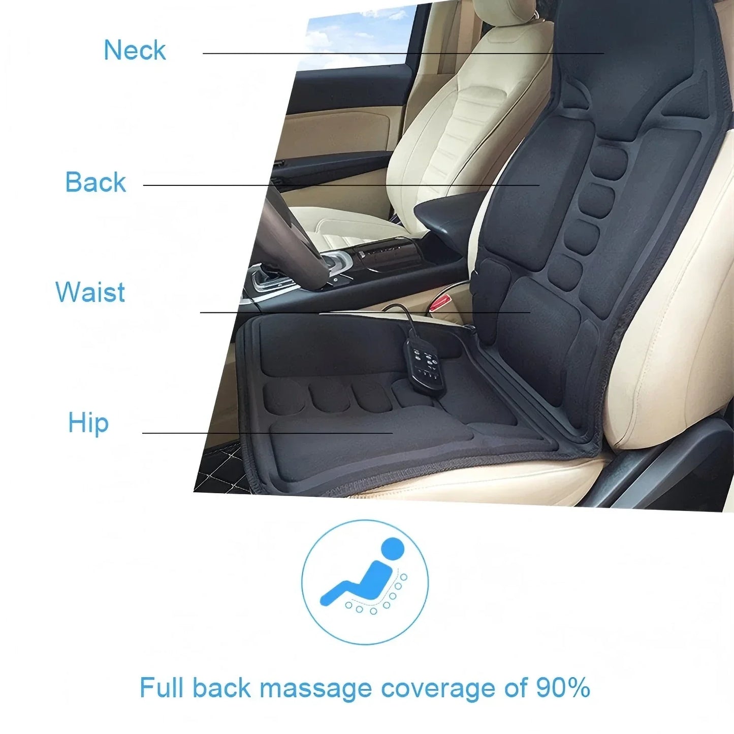 Portable Full Body Massage Chair Cushion For Neck Back Hips