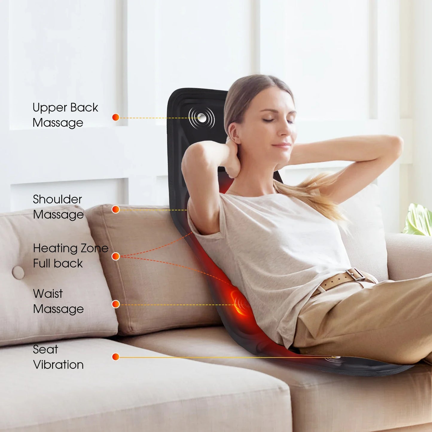 LT-536 Carseat Massage Cushion – Soothing Heat Therapy
