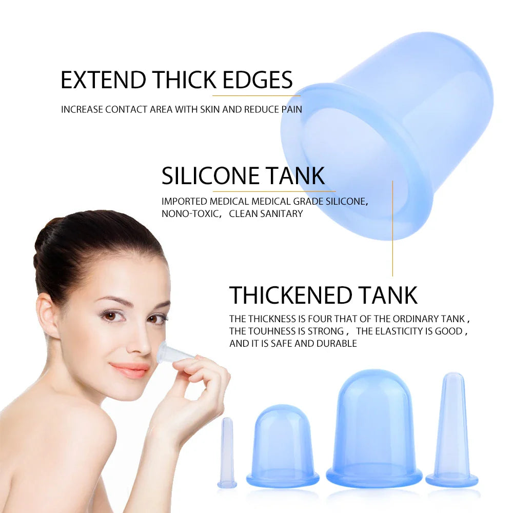 Silicone Facial Massage Cupping Set – Anti Cellulite