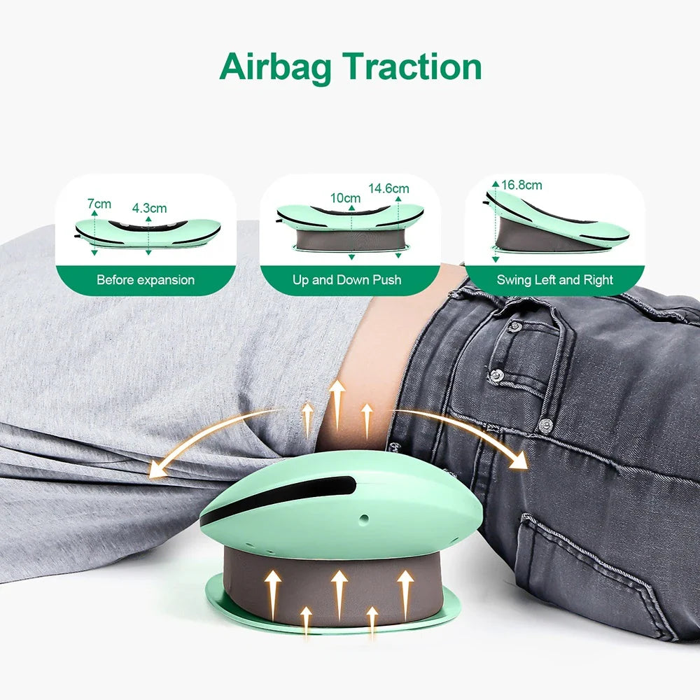 Electric Lumbar Traction Massager – Adjustable Vibration for Ultimate Back Support