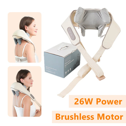 Foreverlily 26W Neck And Shoulder Massager – Powerful Wireless Kneading Comfort