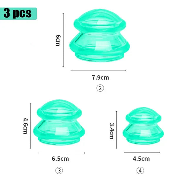 Silicone Massage Cups – Vacuum Cupping Therapy Deep Tissue