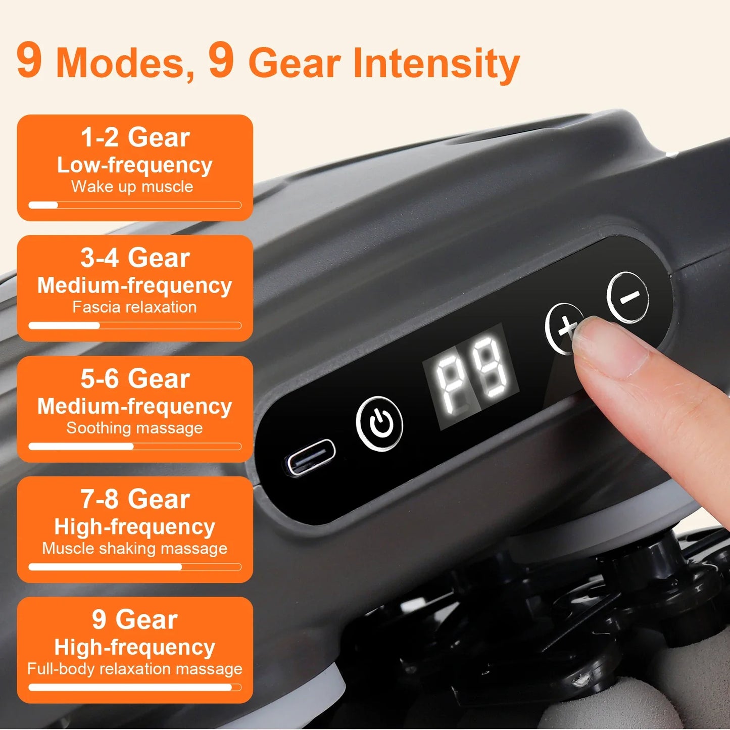 Wireless Fascia Gun with High Frequency Vibration, Deep Tissue Massage