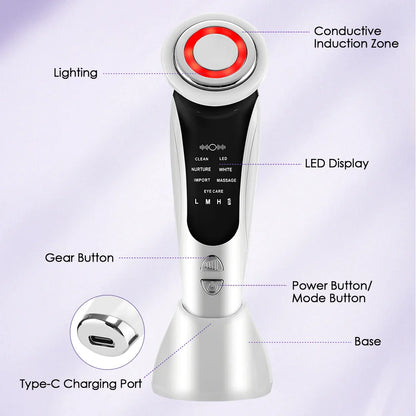 7 In 1 Face Massager Red Light Therapy – Skin Rejuvenation