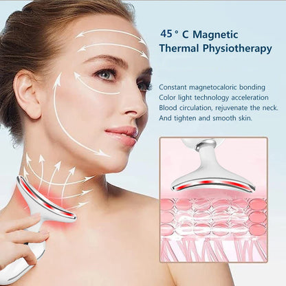 EMS Facial Massager with Microcurrent and Red Light Therapy for Skin Tightening
