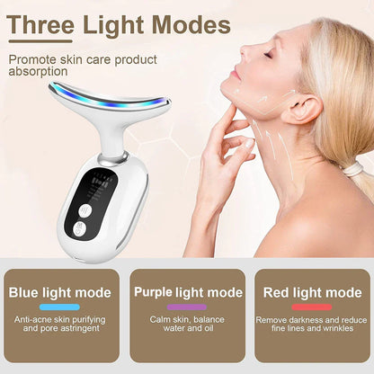 EMS Facial Massager with Microcurrent and Red Light Therapy for Skin Tightening