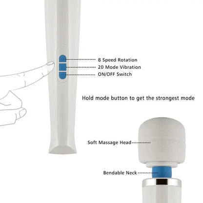 Portable Magic Wand Massager AV – USB Rechargeable Relief