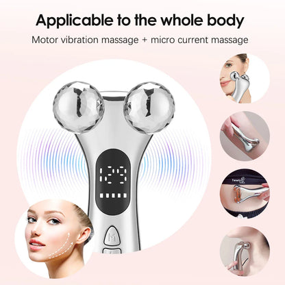 EMS Face Roller V Shaped Massager Microcurrent Lift Tool