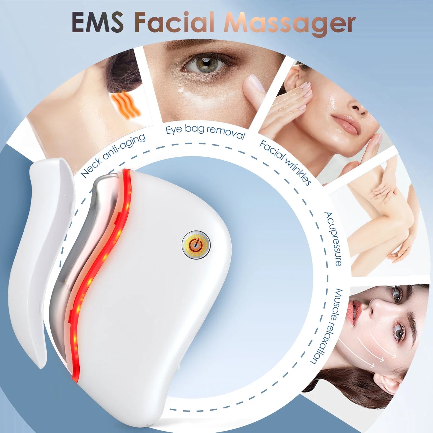 Gua Sha Electric Face Lifting Massager With Vibration
