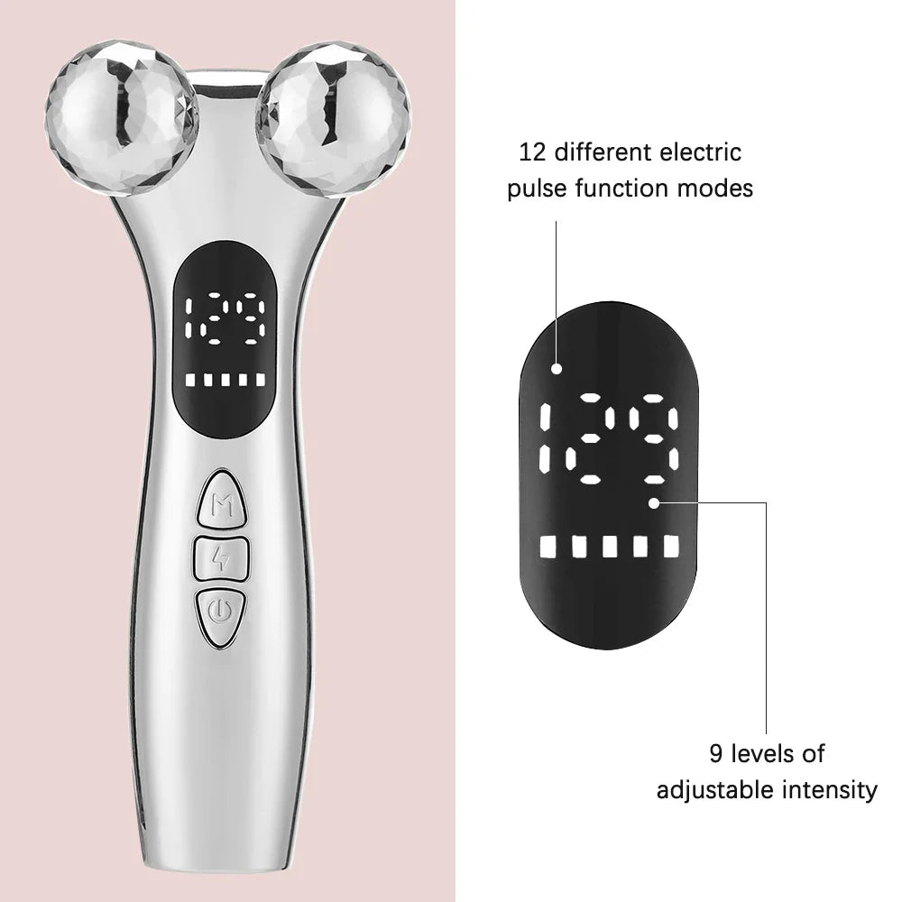 EMS Face Roller V Shaped Massager Microcurrent Lift Tool