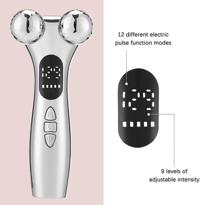 EMS Face Roller V Shaped Massager Microcurrent Lift Tool