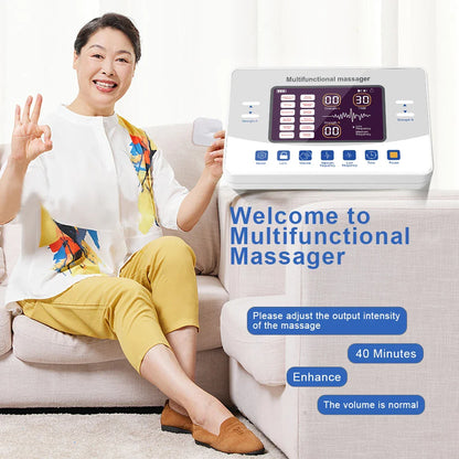 TENS EMS Massager with 30 Levels and 12 Modes, Dual Channel Muscle Stimulator