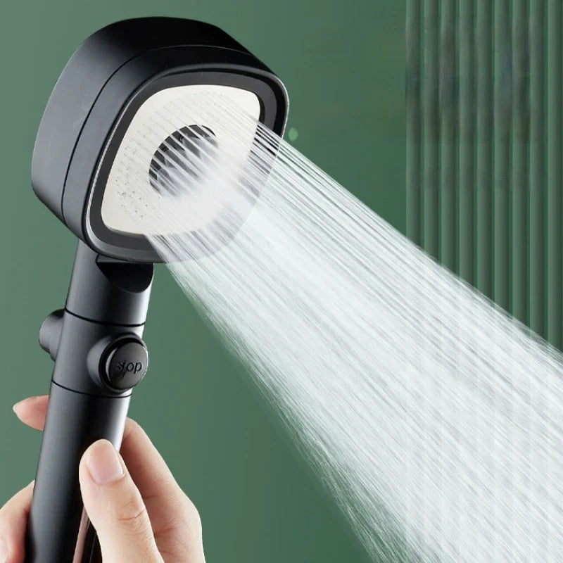 3 Modes Built-in Filiter High Pressure Shower Head with One-key Stop Button Shower Massage Spa Handheld Showerhead For Bathroom