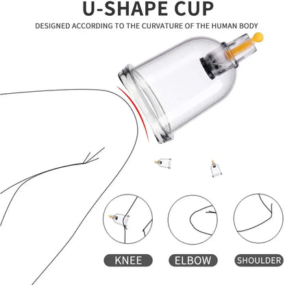 Vacuum Cupping Set Manual Pump Massager Suction Cups