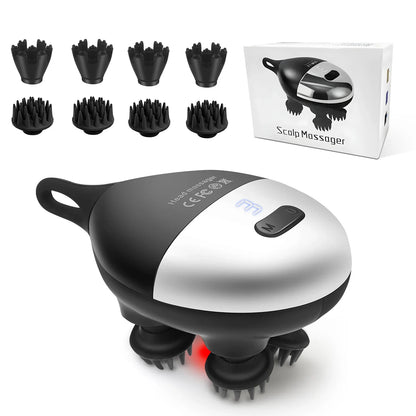 Electric Scalp Massager With 8 Heads 37 Modes Waterproof