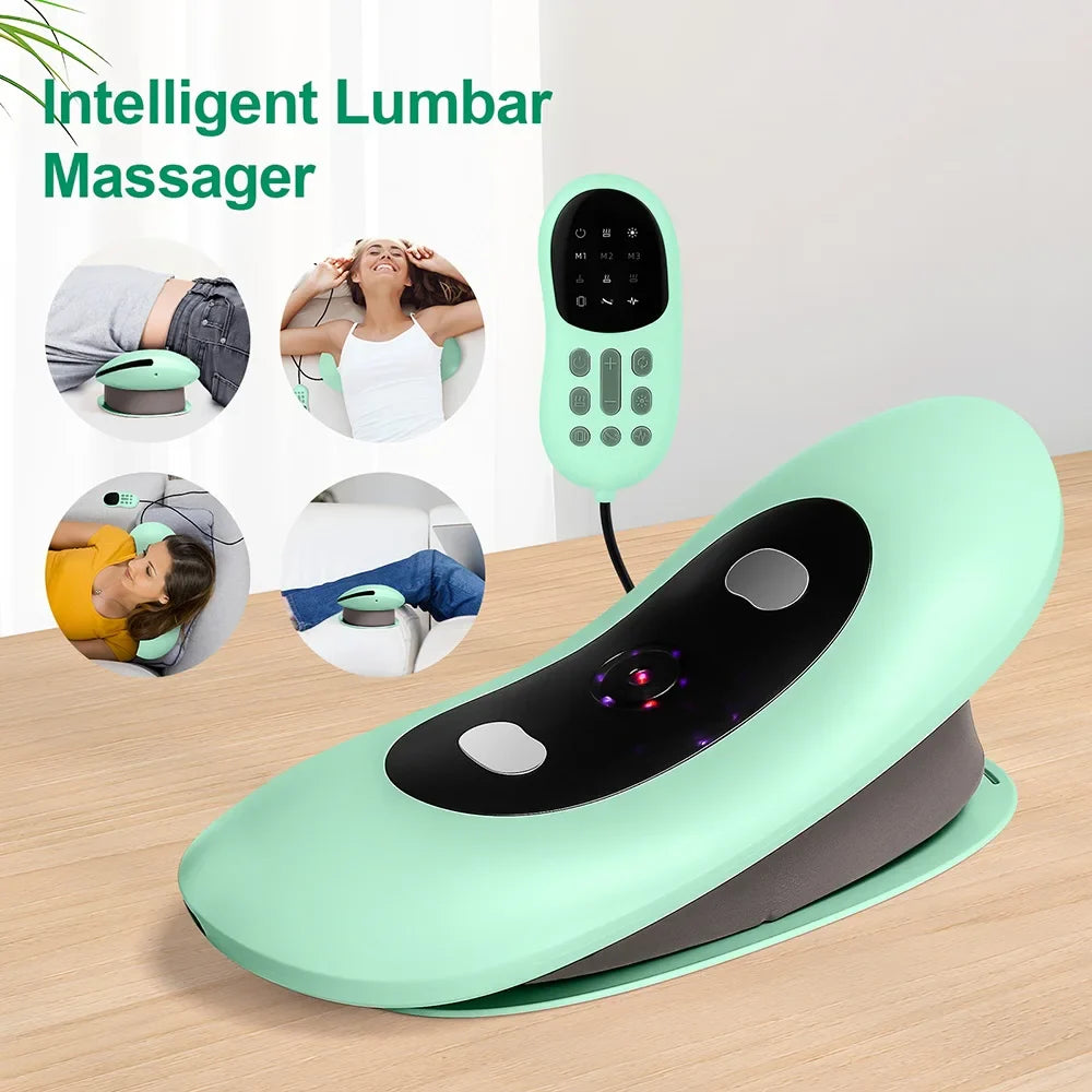 Electric Lumbar Traction Massager – Adjustable Vibration for Ultimate Back Support