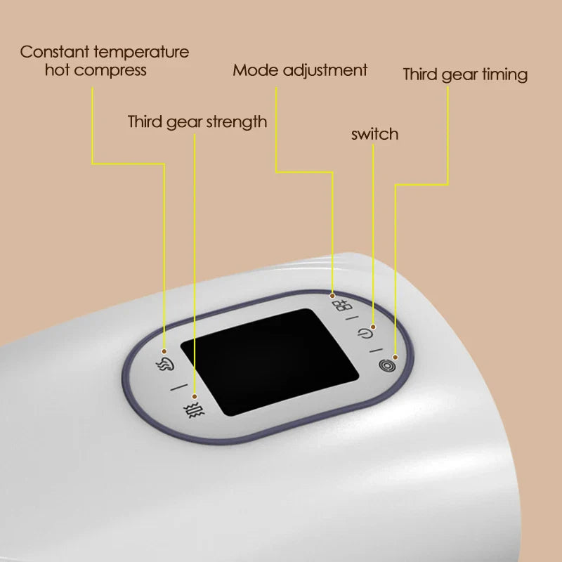 Electric Hand Massager With 3 Modes, Airbag Hot Compress, 6D Air Compression