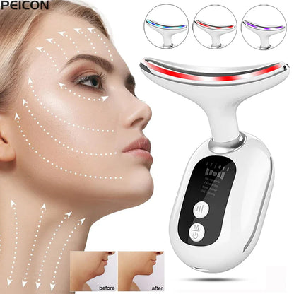 EMS Facial Massager with Microcurrent and Red Light Therapy for Skin Tightening