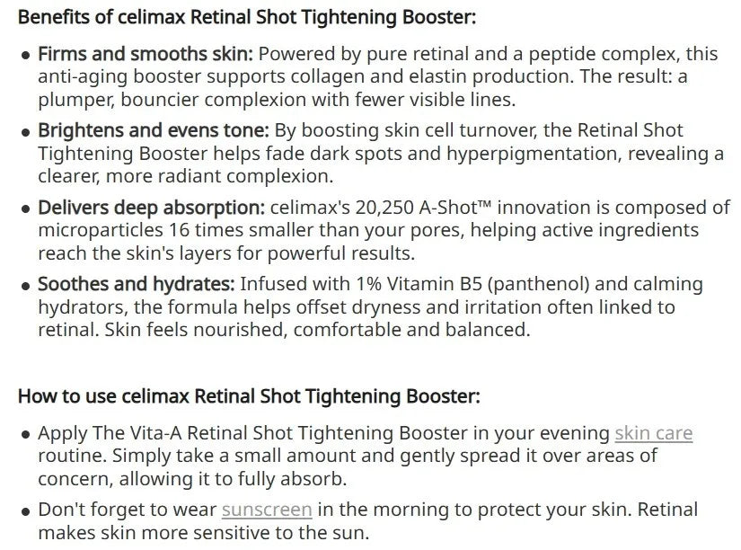 Vita A Retinal Tightening Booster Serum