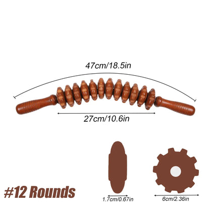 Wood Therapy Roller Gear Stick – High-Quality Natural Wood Massage Tool