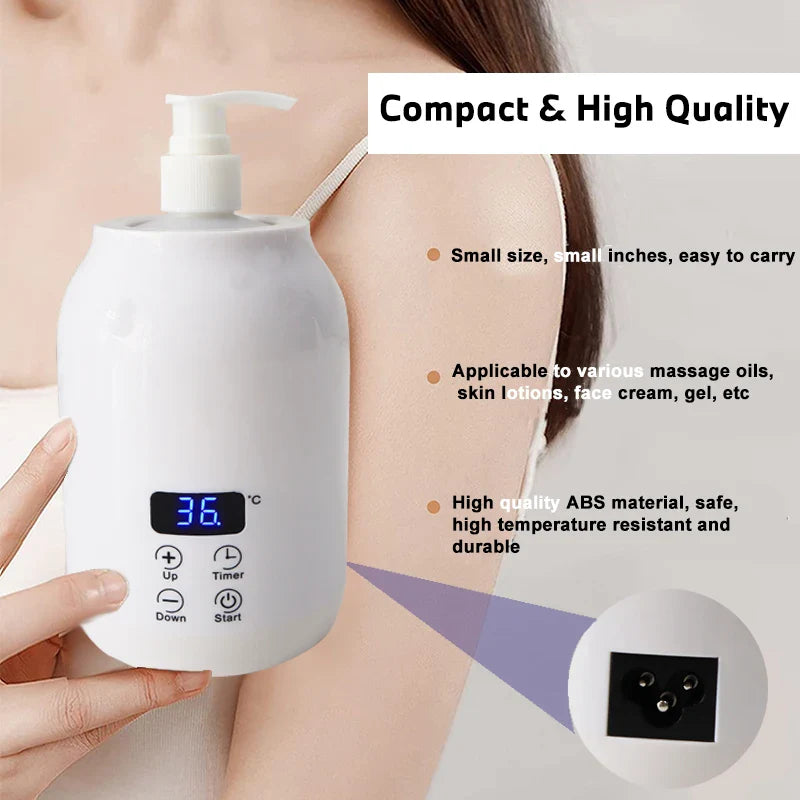 250ML Electric Massage Oil Warmer – Digital LED Touch Screen