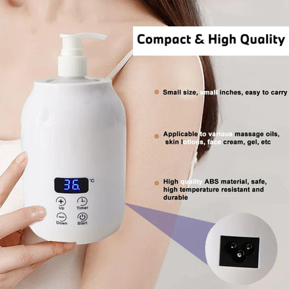 250ML Electric Massage Oil Warmer – Digital LED Touch Screen