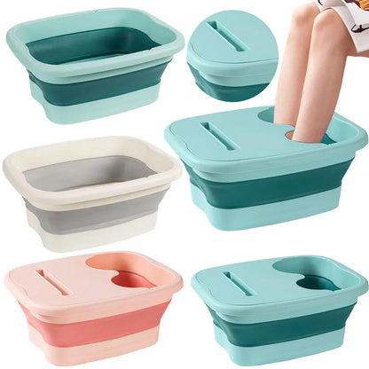 Foldable Foot Bath Bucket Massage Spa Soak Tub Portable