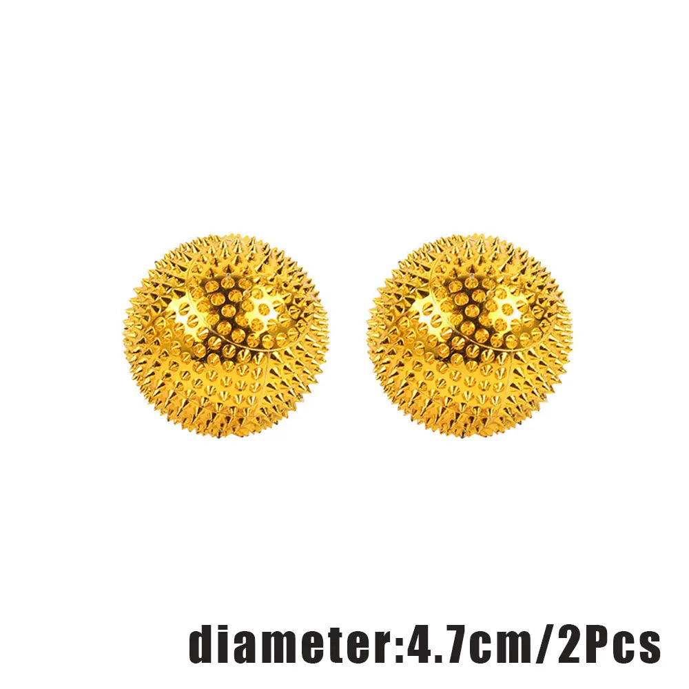 2pc Hand Magnetic Spiky Massage Ball Palm Acupressure