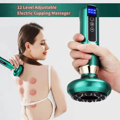 12-Level Adjustable Electric Cupping Massager for Body Slimming, Anti Cellulite