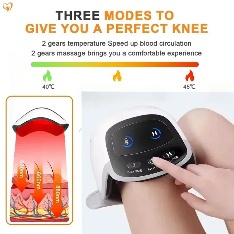 Electric Heating Knee Massager With Air Compression Therapy