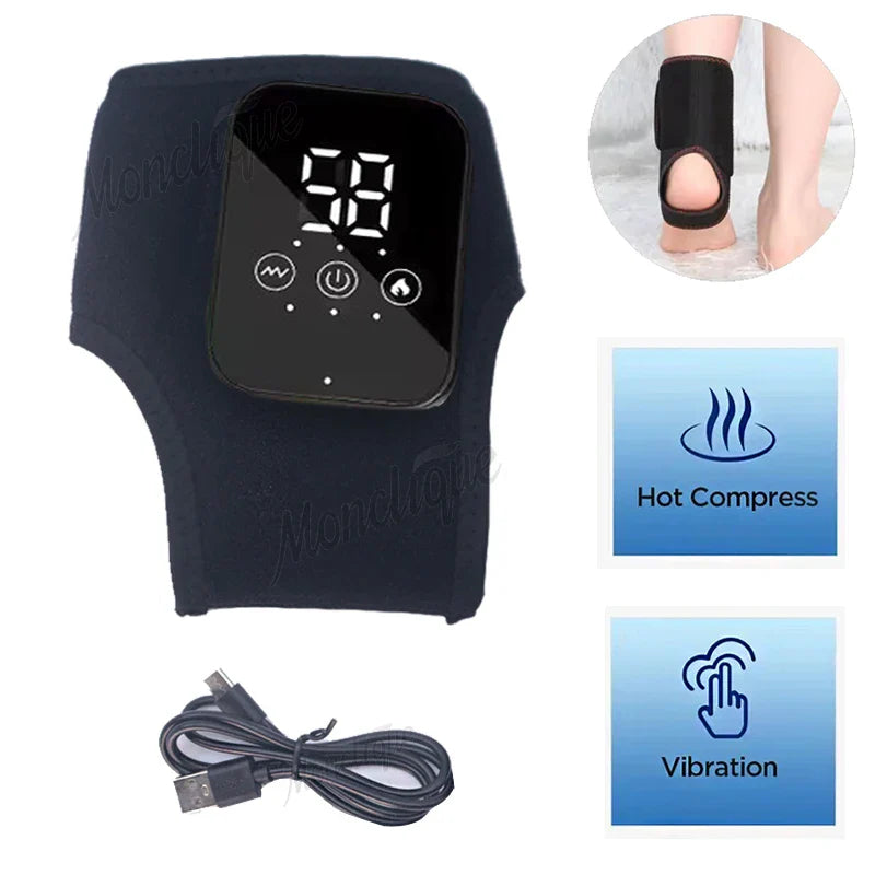 Monclique Ankle Massage Brace With Rechargeable Heated Wrap