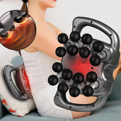 16-Head Cordless Massage Gun - Deep Tissue Percussion