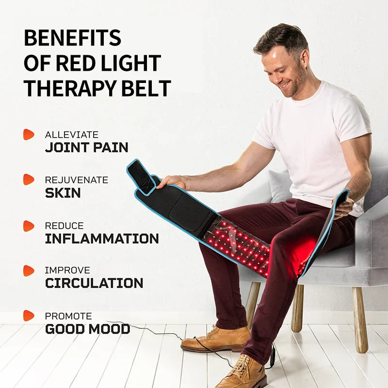 Red Light Therapy LED Belt 105 Lights Waist Shaping Massage