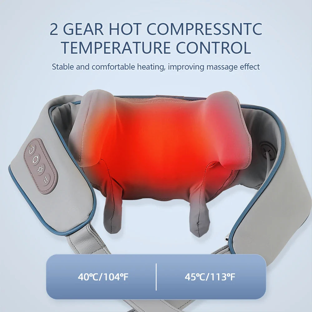 Foreverlily 26W Neck And Shoulder Massager – Powerful Wireless Kneading Comfort