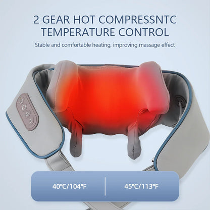 Foreverlily 26W Neck And Shoulder Massager – Powerful Wireless Kneading Comfort