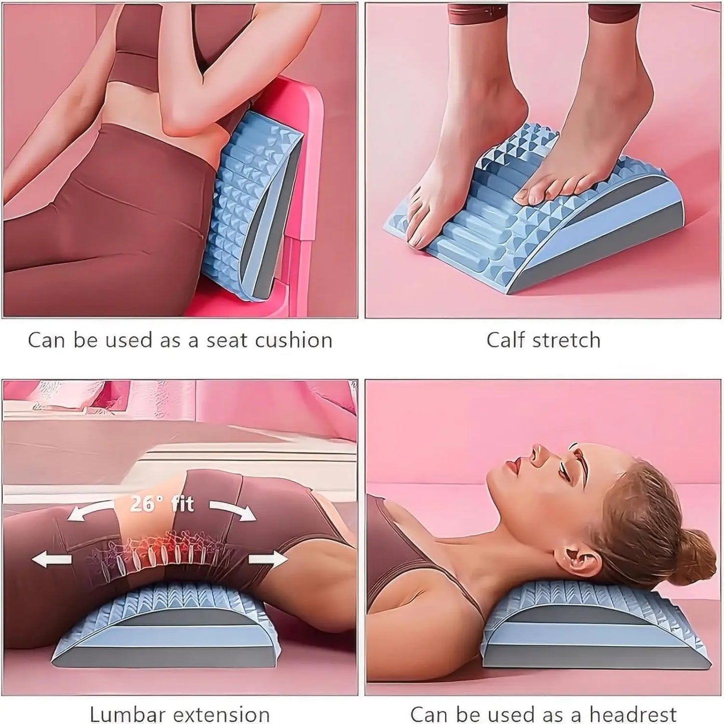 Lumbar Cervical Traction Massage Pillow Back Spine Relief