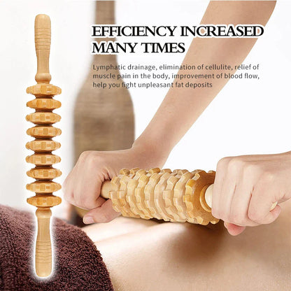 Wood Therapy Massage Roller For Lymphatic Drainage Relief