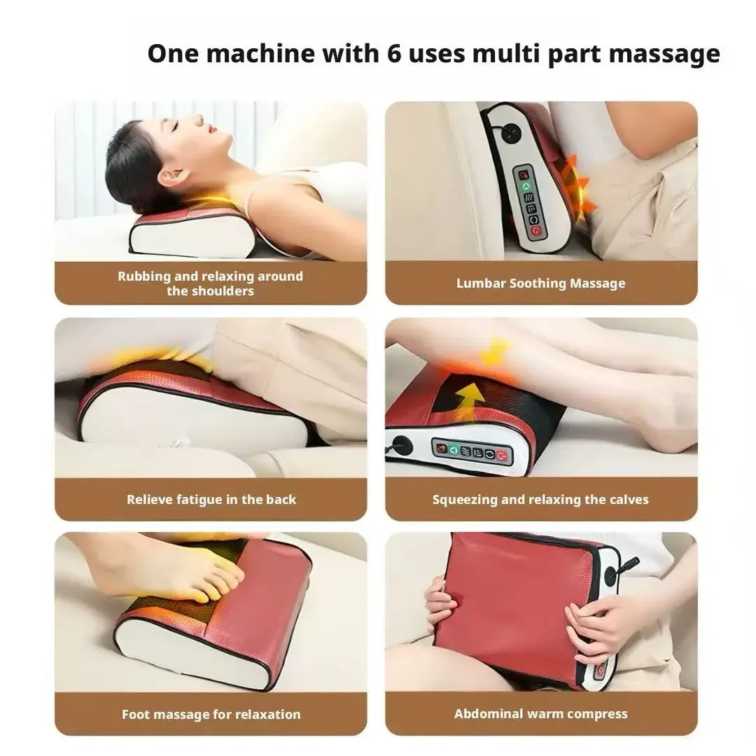4D Kneading Neck Massage Pillow with Heating for Neck