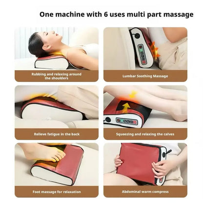 4D Kneading Neck Massage Pillow with Heating for Neck