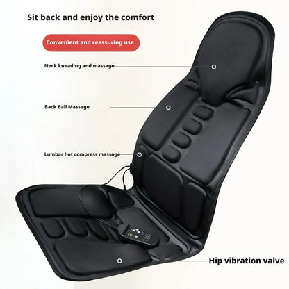 Multifunctional Massage Cushion for Home Use - Electric Neck and Back Vibration