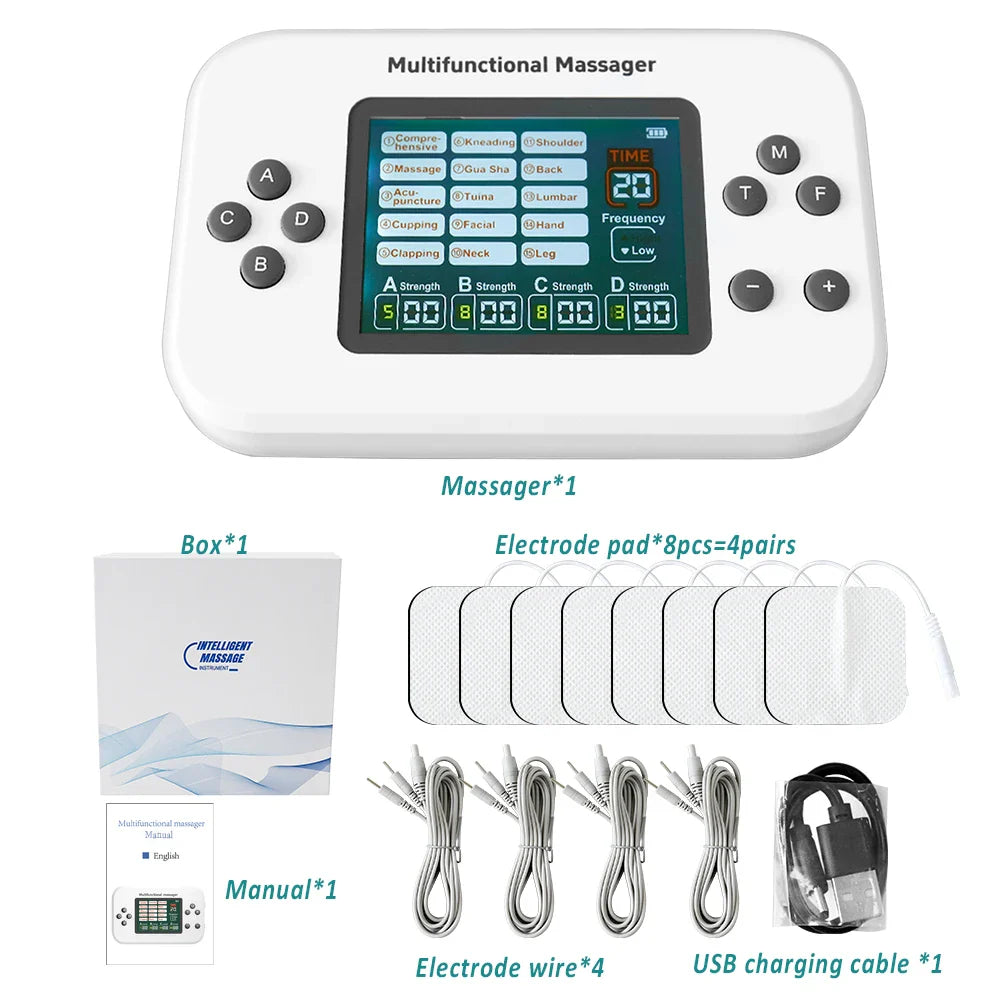 Electric 30 Levels TENS EMS Massager With Four Outputs