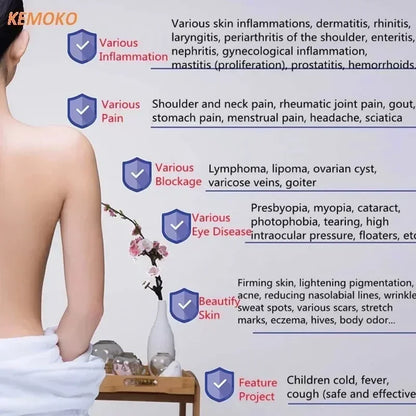 Terahertz Wave Light Therapy Massage Device for Waist Pain Relief