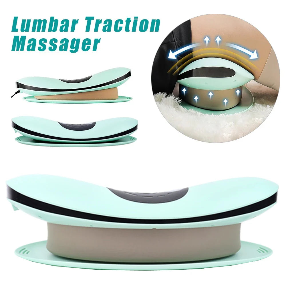 Electric Lumbar Traction Massager – Adjustable Vibration for Ultimate Comfort