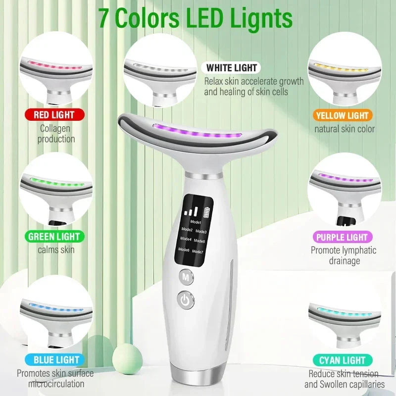 OIMG EMS Neck Face Lifting Massager with LED Photon Therapy