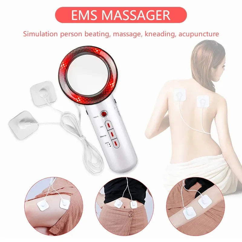 EMS Ultrasonic Body Slimming Massager with Infrared and Galvanic Cavitation