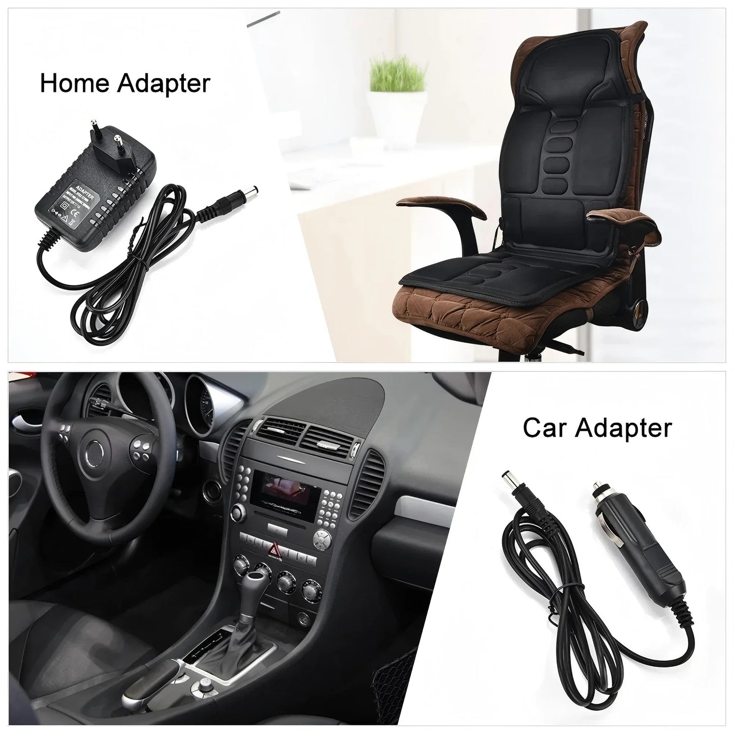 Massage Cushion for Home Use with Hot Compress, Back and Waist Support
