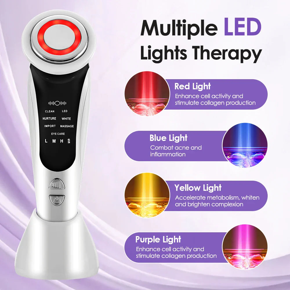 7 In 1 Face Massager Red Light Therapy – Skin Rejuvenation