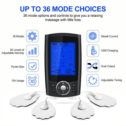 TENS EMS Muscle Stimulator 36 Modes