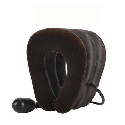 Portable Inflatable Neck Massager with U-Shaped Cervical Pillow for Therapy