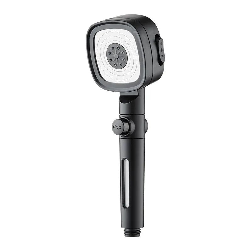 3 Modes Built-in Filiter High Pressure Shower Head with One-key Stop Button Shower Massage Spa Handheld Showerhead For Bathroom